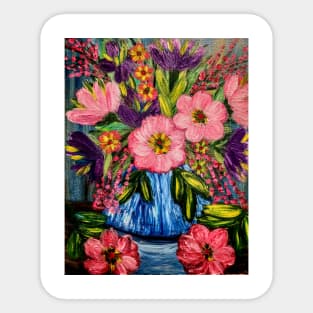 Pink and purple flowers Sticker